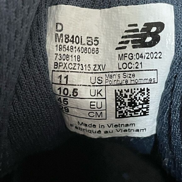 New Balance M840LB5  Gray Blue White Athletic Running Shoes Sneakers Men\'s Sz 11